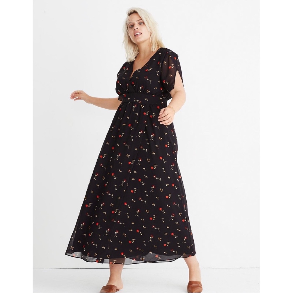 Madewell Floral Tulip Sleeve Maxi Dress Size 12